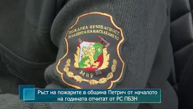 Ръст на пожарите в община Петрич от началото на годината отчитат от РС ПБЗН