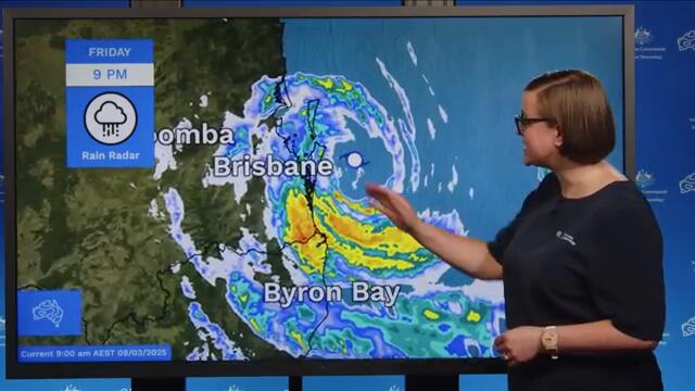 Severe Weather Update Saturday 8 March 2025: Ex-Tropical Cyclone Alfred Saturday Morning Update.