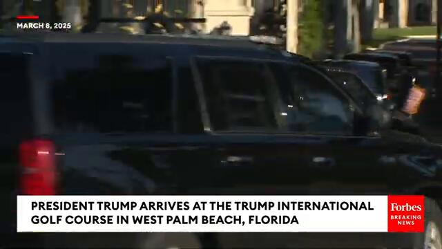BREAKING: President Trump Arrives At The Trump International Golf Course In West Palm Beach, Florida