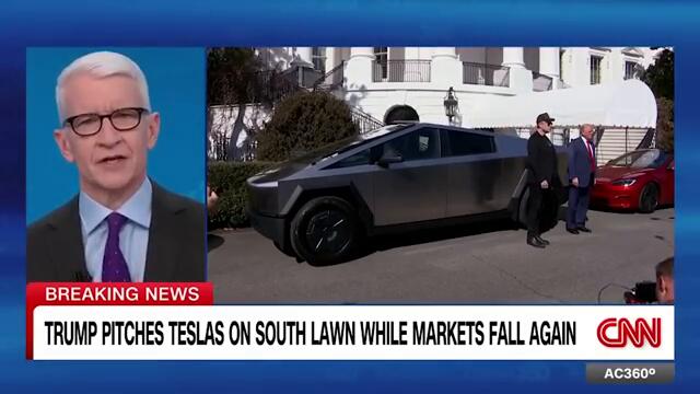 Anderson Cooper: Trump and Musk turned White House lawn into ‘Tesla showroom’