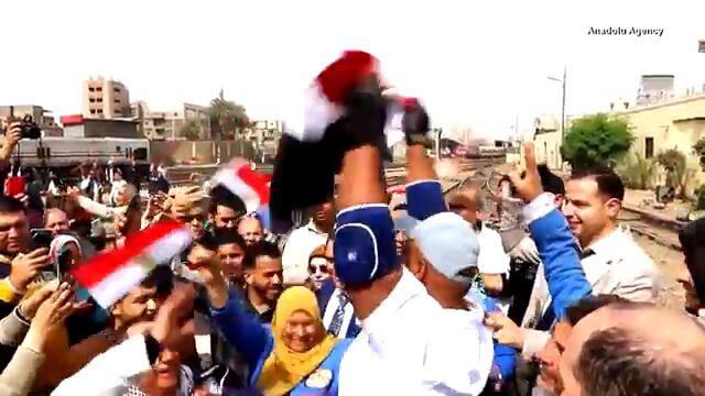Man Sets Guinness of World Records for Pulling Train Car