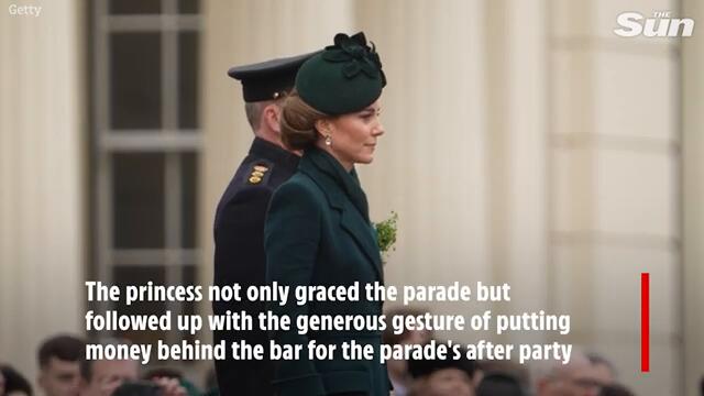 Princess Kate's touching gesture at Irish Guards' St Patrick’s Day Parade