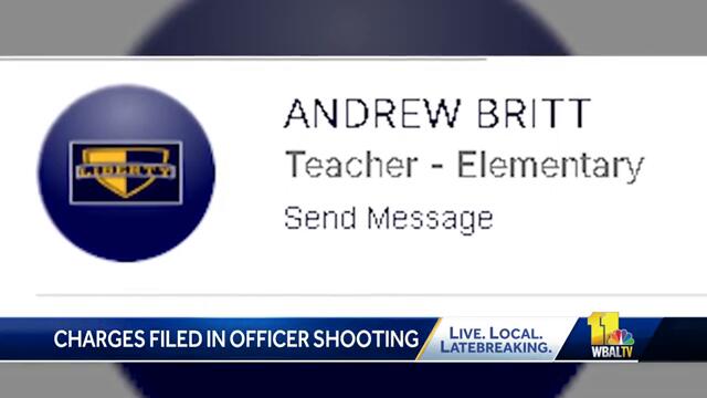 Teacher charged in shooting of police officer