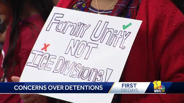 Protesters decry detention conditions under ICE