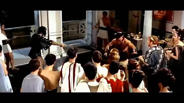 Spartacus stabs the Referee to death! (edited, restored in 4K)