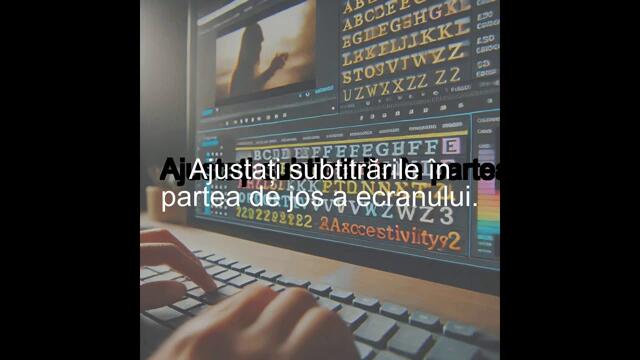 Say "Adjust the subtitles at the bottom of the screen" in Romanian!
