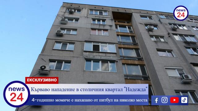 Кърваво нападение в столичния квартал "Надежда". 4-годишно момиче е нахапано от питбул