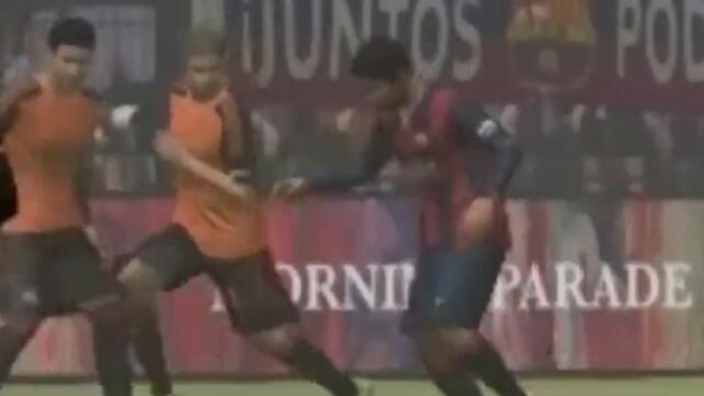 PES 2015 игрови гол от Суарес