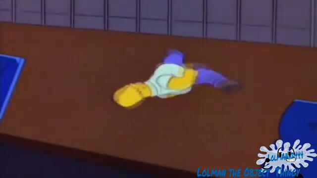 homer spins on the floor while i play fitting music