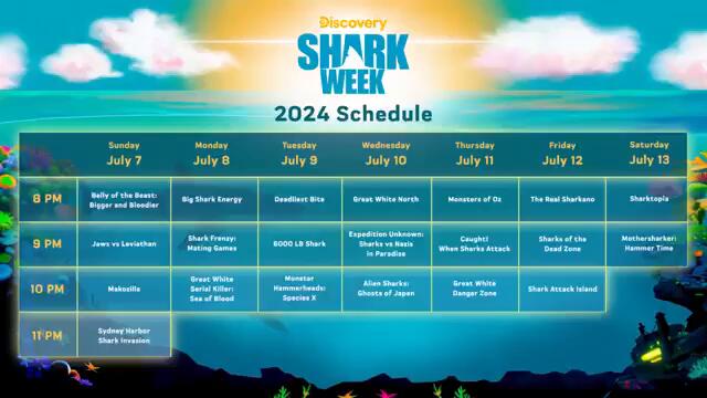 Shark Week Lineup starting July 7 on Discovery! 🦈_360p