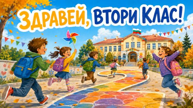 „Здравей, втори клас!“ – весела детска песен за първия учебен ден🔔