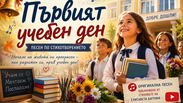 ПЪРВИ УЧЕБЕН ДЕН ❤️ Песен за 15 септември 📚🎶“. – Елисавета Багряна